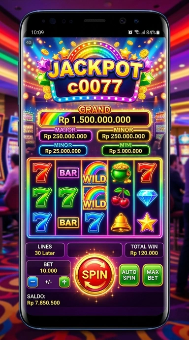Tangkapan layar aplikasi c0077 dengan navigasi yang mudah.